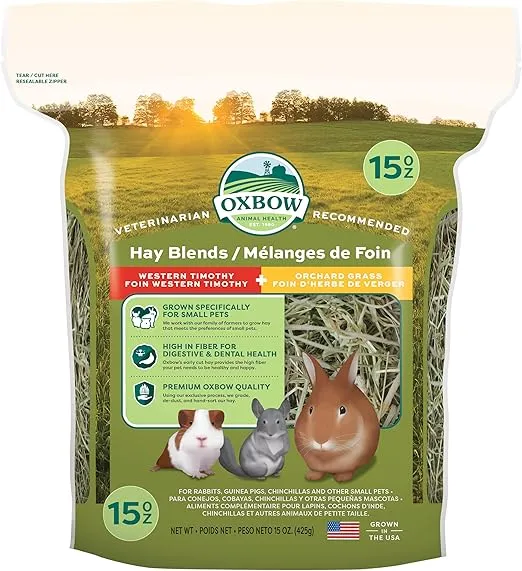 Oxbow Animal Health Hay Blends - Western Timothy & Orchard - 15 oz