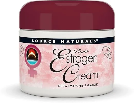 Source Naturals Phyto-Estrogen Cream, Paraben-Free, from Non-GMO Soy - 2 oz Cream