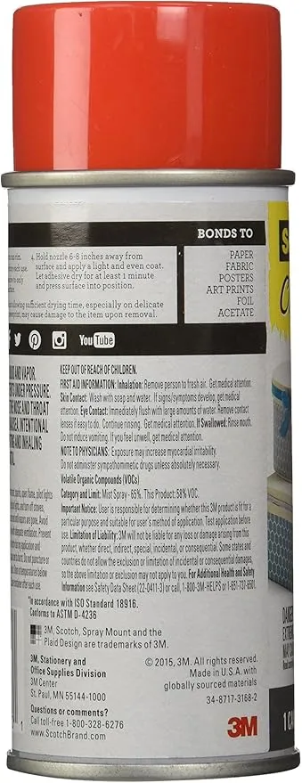 3M Spray Mount Adhesive, 6 oz.
