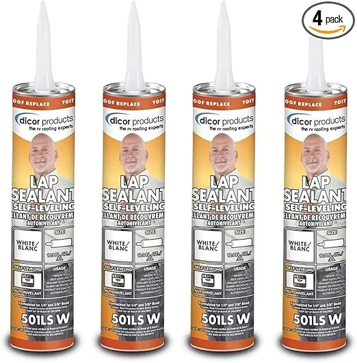 Dicor 501LSW-1 Self-Leveling Lap Sealant, 4 Pack