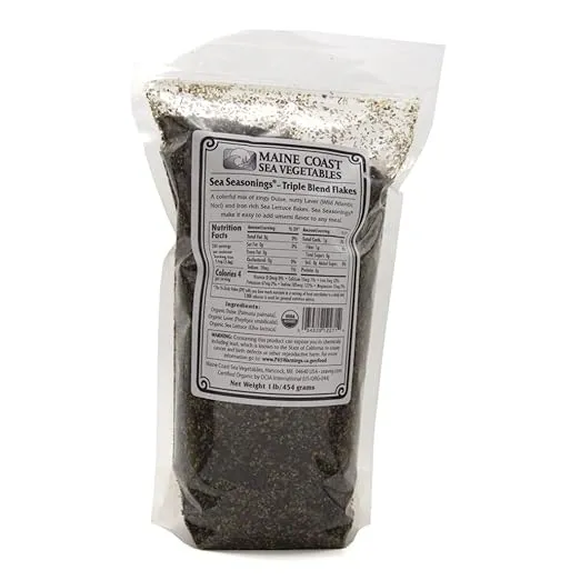Triple Blend Flakes - Sea Seasoning Bulk - Organic Seaweed - 1 Pound
