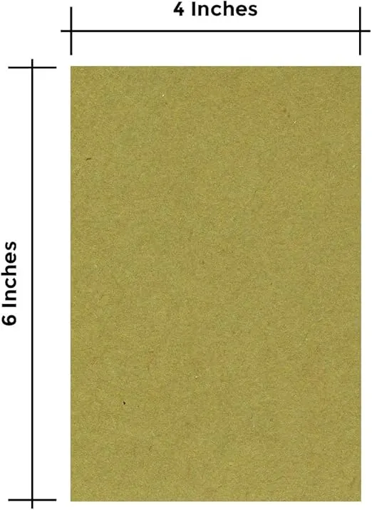 25 Sheets of Chipboard, 30pt (Point) Medium Weight Cardboard .030 Caliper Thickness, Craft and Packing, Brown Kraft Paper Board (4 x 6)