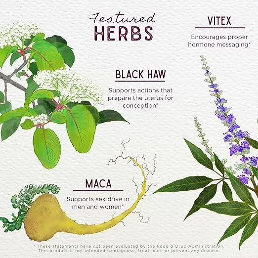 WishGarden Herbs Fertility Prep Conception Support - All-Natural Women's Fertility Herbal Supplement w/Vitex, Red Maca & Raspberry Leaf, Supports Healthy Hormone Balance & Reproductive Function, 4oz