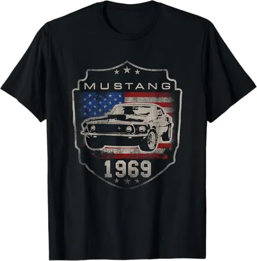 Ford Mustang 1969 Flag T-Shirt