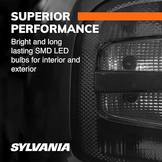 SYLVANIA - 3157 LED White Mini Bulb - Bright LED Bulb, Ideal for Daytime Running Lights (DRL) and Back-Up/Reverse Lights (Contains 2 Bulbs)