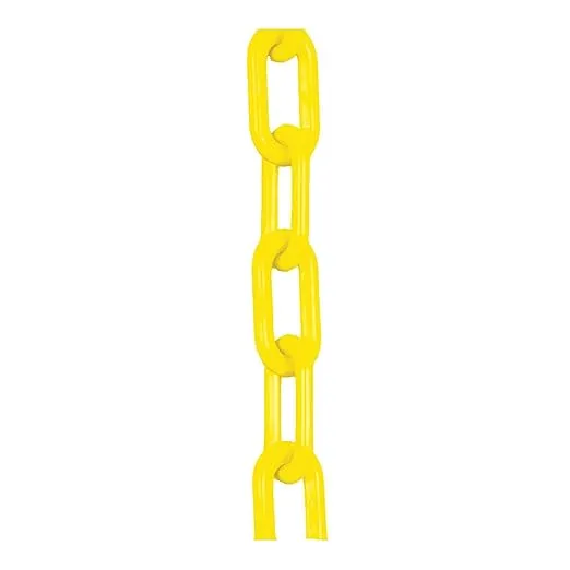 Mr. Chain Plastic Barrier Chain, Yellow, 1.5-Inch Link Diameter, 100-Foot Length (30002-100)