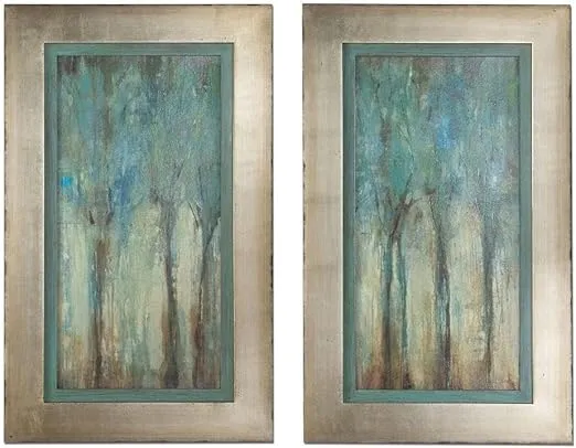 Whispering Wind - 34.63 inch Framed Art (Set of 2) - 21.13 inches wide by 1.5 inches deep