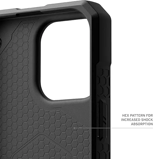URBAN ARMOR GEAR UAG Designed for iPhone 16 Pro Max Case 6.9" Monarch Pro - Compatible with MagSafe Charging Rugged Heavy Duty Shockproof Anti-Slip Military Grade Protective Cover, Kevlar Silver