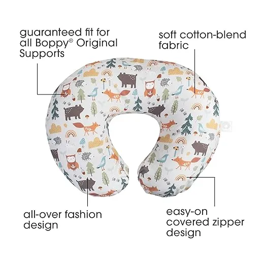 Boppy Nursing Pillow Cover, Spice Woodland, Cotton Blend, Fits The Original Support for Breastfeeding, Bottle Feeding and Bonding, Cover Only, Sold Separately