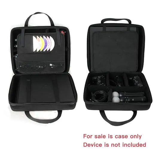 Hard EVA Travel Case for Sony PlayStation 4 PS4 Pro Game Console + Wireless Move Motion Controller by Hermitshell