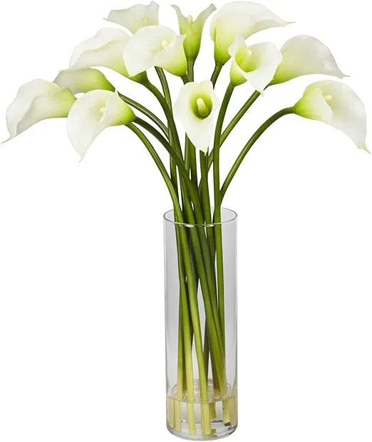 Nearly Natural Mini Calla Lily Silk Flower Arrangement
