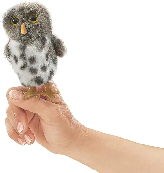 Folkmanis Mini Spotted Owl Finger Puppet