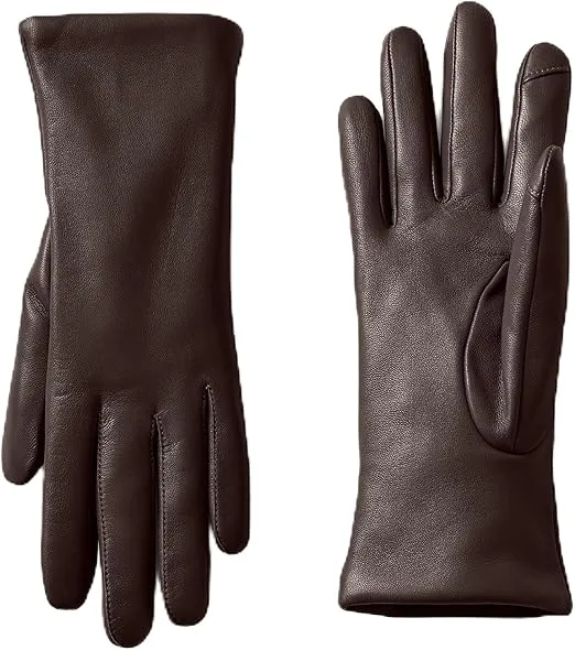 Lands' End Women's EZ Touch Screen Cashmere Lined Leather Gloves