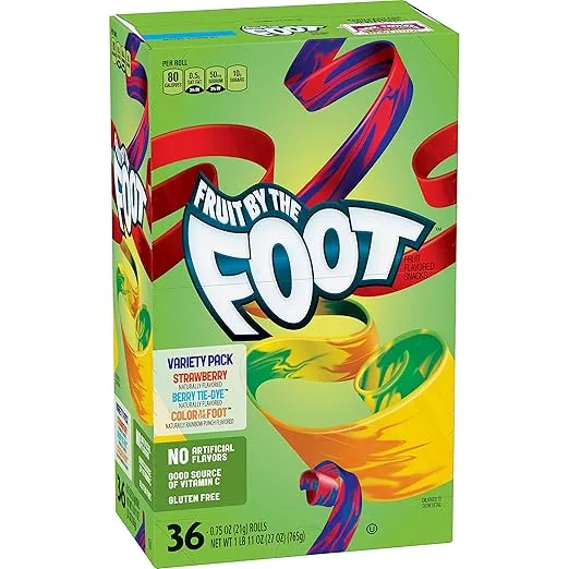 Betty Crocker Fruit By The Foot Strawberry/Berry Tie-Dye/Color By The Foot, 36 ct, 27 oz