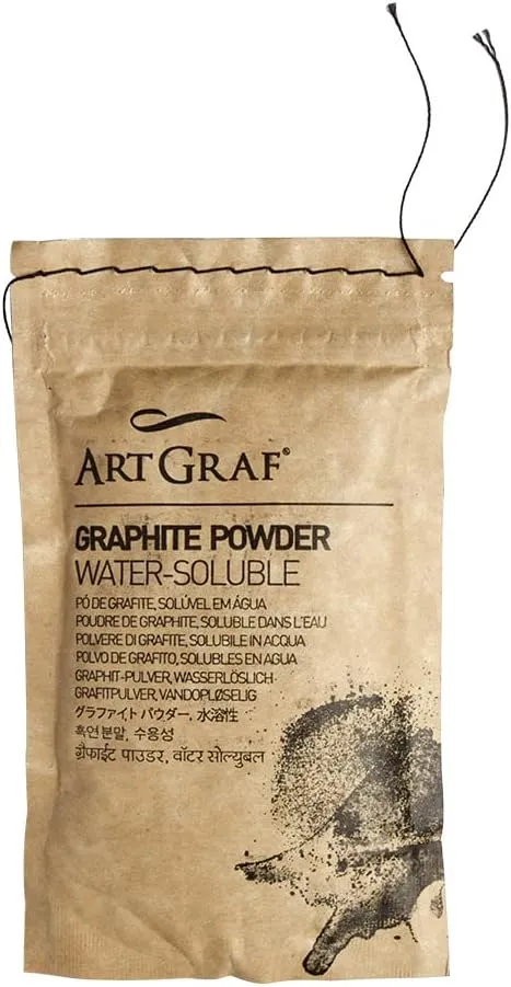 Art Graf Water Soluble Graphite Powder 100g Bag, Gray