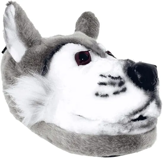 Happy Feet Animal Slippers for Adults and Kids, Cozy and Comfortable, Sturdy Rubber Soles, Thick 1-Inch Memory Foam Footbed, Non-Skid Bottoms, Plush Velvety Material Slippers, As Seen on Shark Tank
