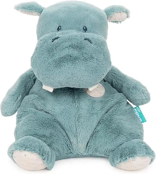 GUND Baby Oh So Snuggly Hippo Large Plush Stuffed Animal for Babies and Infants, Teal, 12.5”