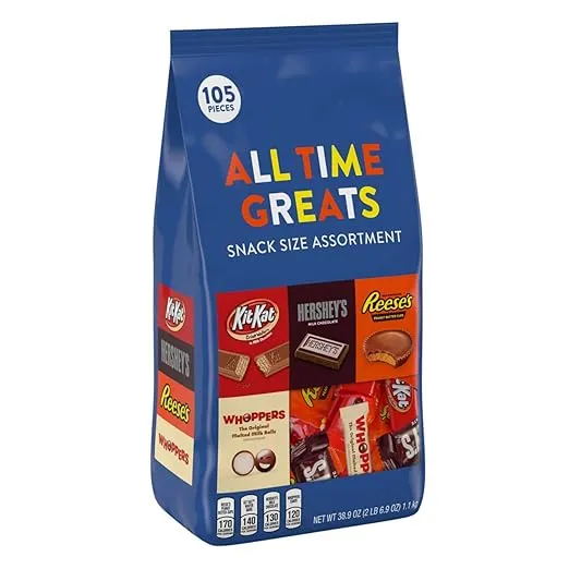 Hershey's Chocolate Variety Assortment (Reese's, Kit Kat, Hershey’s &Whoppers) 2 Pound Bag, 105 Count