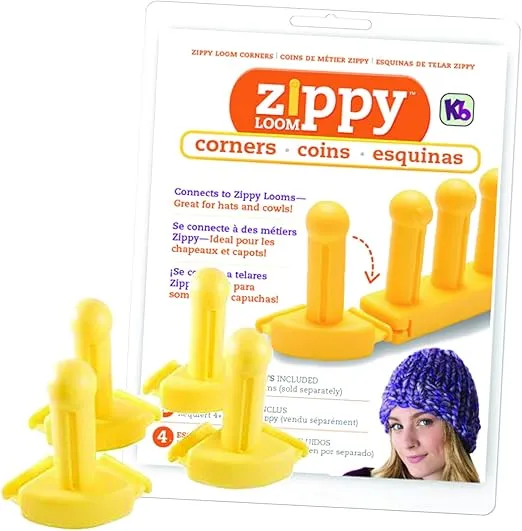 Authentic Knitting Board Zippy Corners, One Size, Yellow