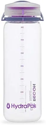 HydraPak Recon Twist & Sip - Wide Mouth Recycled Plastic Water Bottle (24oz or 32oz) - Eco Friendly, BPA Free, Easy Carry