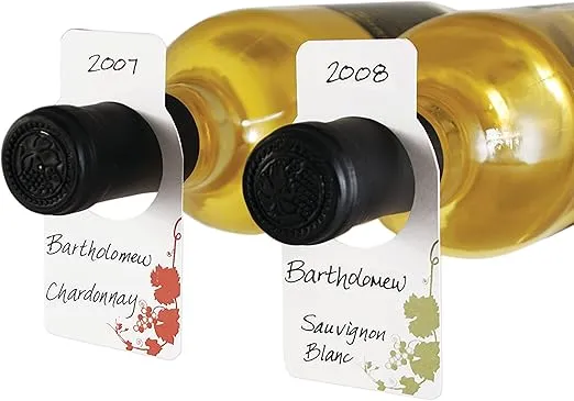 True Vintner: Wine Cellar Tags, Wine Bottle Neck labels, Wine Cellar Labels, Labels for Wine Bottles, Set of 50
