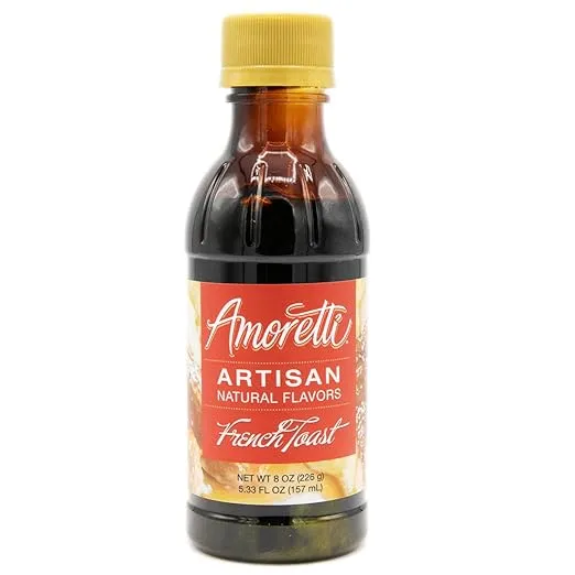 Amoretti - Natural French Toast Artisan Flavor Paste 8 oz - Perfect For Pastry, Savory, Brewing, and more, Preservative Free, Gluten Free, Kosher Pareve, No Artificial Sweeteners, Highly Concentrated