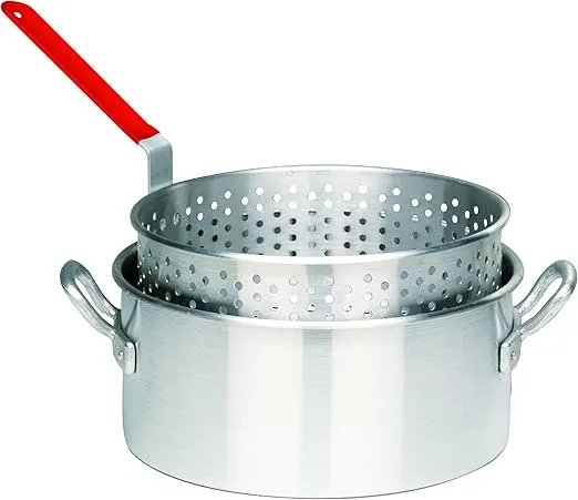 Bayou Classic Propane Outdoor Fryer Package with Steel Frame Cooker Base, Aluminum Fry Pot, Fryer Basket and Stainless Thermometer