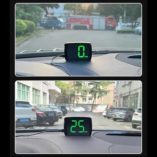 GoolRC Speedometer HUD, Heads-Up Display Digital Speedometer GPS Speed Meter MPH/KMH, Head Up Display for All Cars, USB Cable Plug & Play Large Screen High-Definition Display