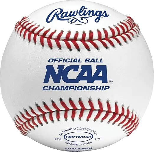 Rawlings | FLAT SEAM NCAA Collegiate League Baseballs | FSR1NCAA | 12 Count