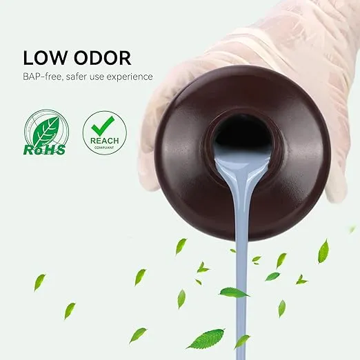 ELEGOO Upgraded Standard Resin 2.0, Resin for 3D Printer with High Precision, Low Odor, Higher Toughness, 405nm UV Curing Photopolymer Resin for Mars Saturn MSLA DLP LCD 3D Printing (Slate Blue 1000g)