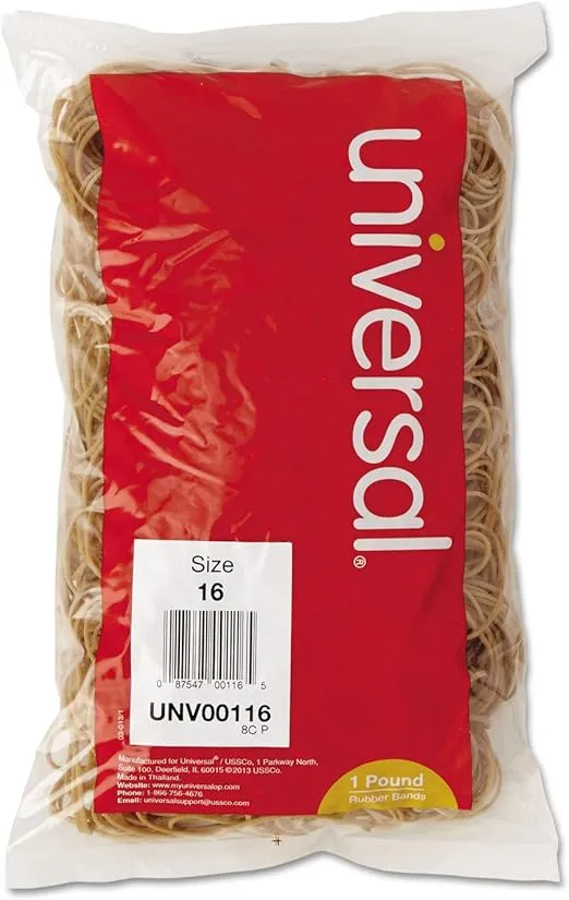 Universal Rubber Bands, Size 16, 1lb Pack