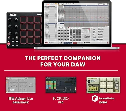 AKAI Professional MPD218 - USB MIDI Controller with 16 MPC Drum Pads, 6 Assignable Knobs, Note Repeat & Full Level Buttons and Production Software