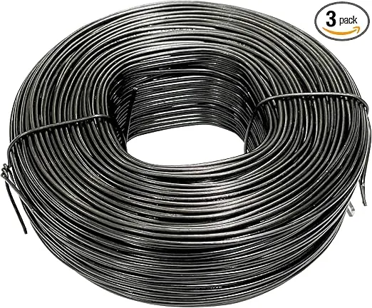 Sandbaggy Rebar Tie Wire Reel 16 Gauge | Approx. 330 ft Length Roll | Great for Securing Rebar | Excellent Bend-Ability | Black Annealed Industrial Grade Steel (Black Annealed, Pack of 3)