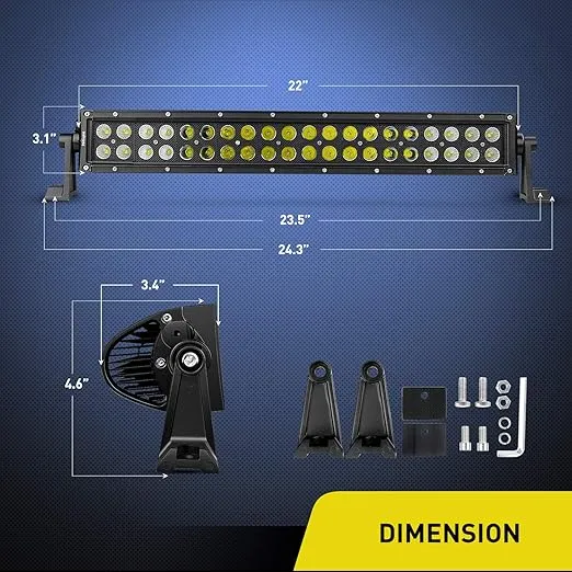 Nilight 22" 120w LED Light Bar Flood Spot Combo Driving Lights Fog Lamp Off Road Led Lights for SUV ATV Truck 4x4 Boat