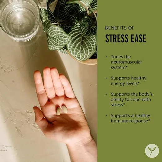 Banyan Botanicals Stress Ease – Organic Herbal Supplement for Stress & Fatigue* – with Ayurvedic Adaptogen Ashwagandha (Withania somnifera) Root – 90 Tablets – Non-GMO Sustainably Sourced Vegan
