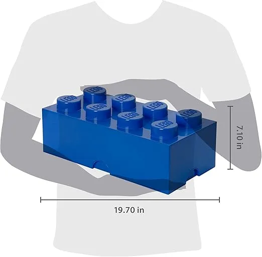 Room Copenhagen Lego Storage Box Brick 8, Large, Bright Blue (40040631)