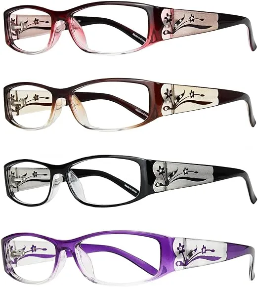 Kaylee Stylish Reading Glasses for Women (4-Pack, 3.50)