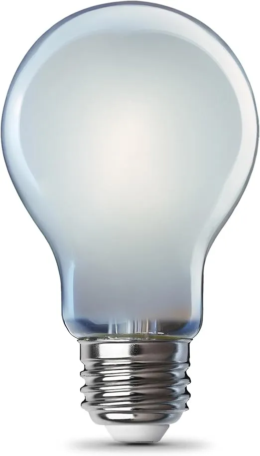 Feit Electric A19 LED Light Bulb, 60W Equivalent, Dimmable, 800 Lumens, E26 Med Base, 5000K Daylight, 90 CRI, 8.8W Standard Glass Filament Lighting Bulbs, 13-Year Lifetime, A1960/950CA/FIL/4, 4 Pack