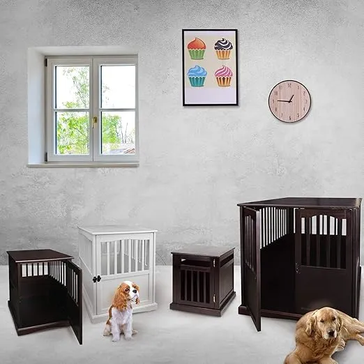 Casual Home Wooden Medium Pet Crate, End Table, Espresso