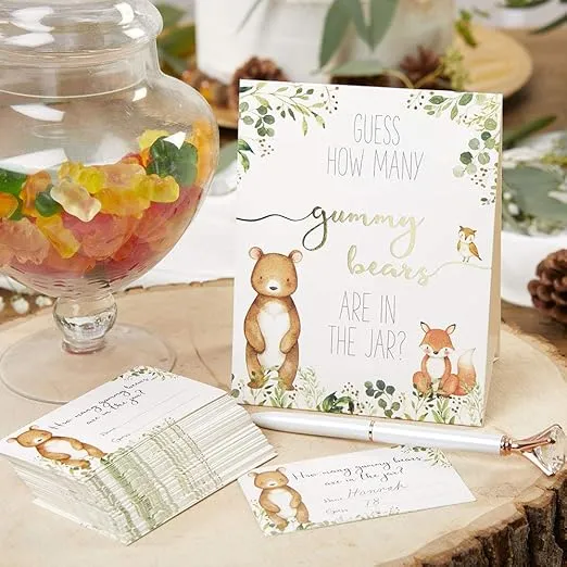 Kate Aspen Woodland Baby, One Size, Shower Advice Card & Game (Set of 50)