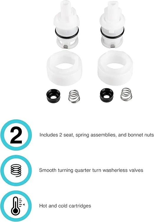 Dura Faucet DF-RK400 RV Cartridge Replacement Kit for Acrylic Knobs