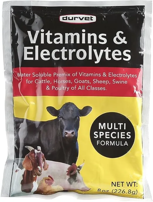 DURVET 136028 Vitamins & Electrolytes, 8 oz