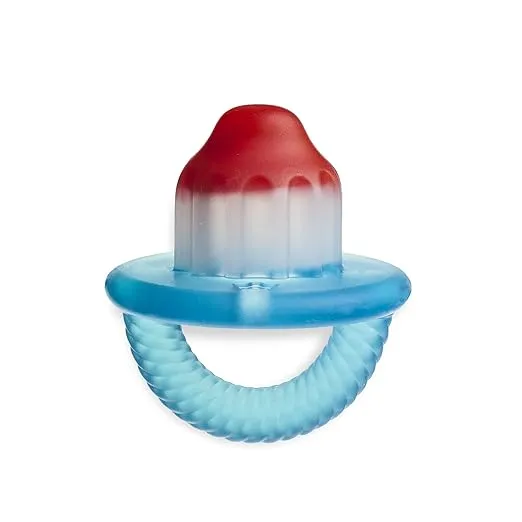 Itzy Ritzy Silicone Teensy Teether - Flexible, Soft & Hollow Baby Teething Toy with Easy-to-Hold Handle; Designed for Ages 3 Months and Up (Hero Pop)