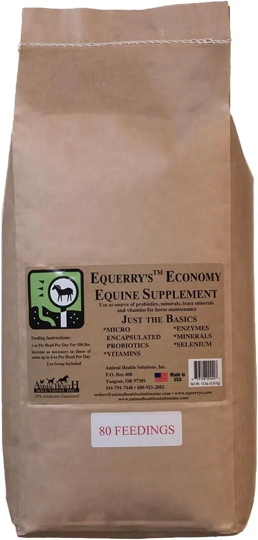 Equerry's Economy Equine Supplement - Horse Probiotics | Supplement for Horses | Horse Vitamins and Minerals Supplement with Enzymes and Selenium, 10lb