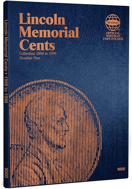 Whitman US Lincoln Memorial Cent Coin Folder Volume 1 1959 - 1998 #9000
