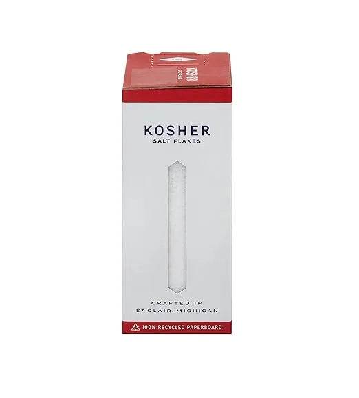 Diamond Crystal Kosher Salt Flakes – Full Flavor, No Additives and Less Sodium - Pure and Natural Since 1886-1 Pound Box
