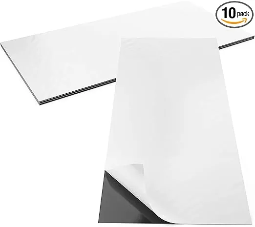 Cut-to-Size Bumper Sticker Magnetizer 10 Pack: Turn Any Decal Into a Strong Magnet. Durable & Weatherproof Magnetic Strip Protects Paint & Allows for Easy Swap. Flexible 4x12 Sheet Guaranteed to Stick