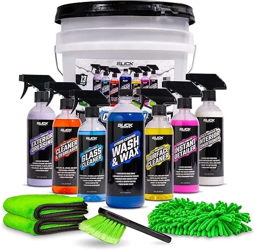 Slick Products Car Wash & Detail Kit (13 Piece)