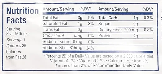 Indian Pumpkin Seeds Salted, 5/16 oz, 36 count