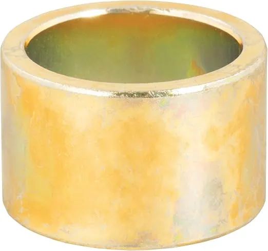 CURT 21201 Trailer Hitch Ball Hole Reducer Bushing, Reduces 1-1/4-Inch Diameter to 1-Inch Stem, Yellow zinc